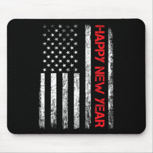 Gelukkig Nieuwjaar 2025 Amerikaanse vlag Xmas Fami Muismat