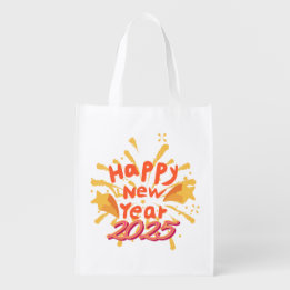 Gelukkig nieuwjaar 2025 boodschappentas