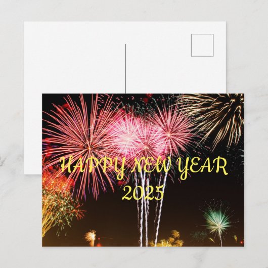 GELUKKIG NIEUWJAAR 2025 BRIEFKAART (Voorkant / Achterkant)