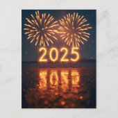 Gelukkig Nieuwjaar 2025 Briefkaart (Voorkant)
