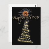 Gelukkig Nieuwjaar 2025 Briefkaart (Voorkant / Achterkant)