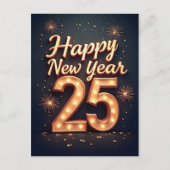 Gelukkig Nieuwjaar 2025 Briefkaart (Voorkant)