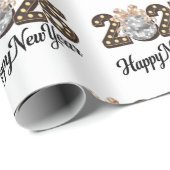 Gelukkig Nieuwjaar 2025 Cadeaupapier (Rol Hoek)