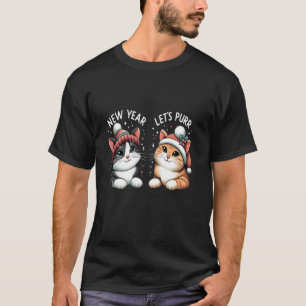 Gelukkig Nieuwjaar 2025 Cat Lover Let's Spint Funn T-shirt