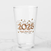 Gelukkig Nieuwjaar 2025 Celebration Design Glas (Voorkant)