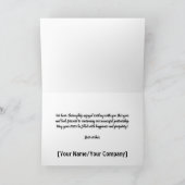 Gelukkig Nieuwjaar 2025 Chic Goud Zakelijk Feestdagen Kaart (Binnen)