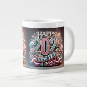 Gelukkig Nieuwjaar 2025 Coffee Customize Specialty Grote Koffiekop (Voorkant rechts)