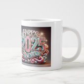 Gelukkig Nieuwjaar 2025 Coffee Customize Specialty Grote Koffiekop (Rechts)