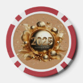 Gelukkig nieuwjaar 2025 design poker chips (Achterkant)