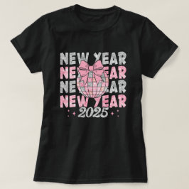 Gelukkig Nieuwjaar 2025 | Disco Bal Nieuwjaar T-Sh T-shirt