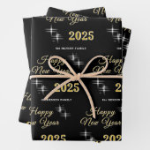 Gelukkig Nieuwjaar 2025 Elegante Sparkles Inpakpapier Vel (In situ)