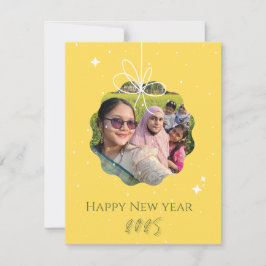 Gelukkig Nieuwjaar 2025 Familie Groet Feestdagenkaart