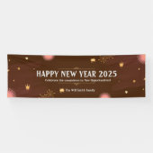 Gelukkig Nieuwjaar 2025 Familienaam Groot Spandoek (Horizontaal)