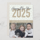 Gelukkig Nieuwjaar 2025 Feestdagenkaart (Voorkant / Achterkant)