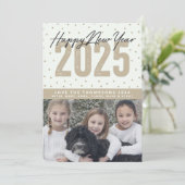 Gelukkig Nieuwjaar 2025 Feestdagenkaart (Staand voorkant)