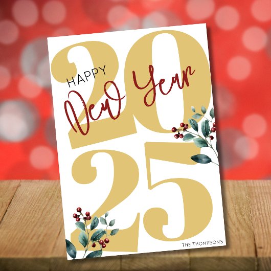 Gelukkig nieuwjaar 2025! feestdagenkaart