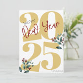 Gelukkig nieuwjaar 2025! feestdagenkaart (Staand voorkant)