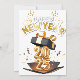 Gelukkig nieuwjaar 2025 feestdagenkaart