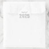 Gelukkig Nieuwjaar 2025 Floral Ronde Sticker (Tas)