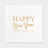 Gelukkig Nieuwjaar 2025 Folie Servetten (Voorkant)