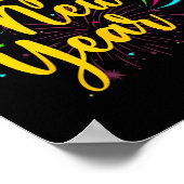 Gelukkig Nieuwjaar 2025 Gold Fun Feestelijk Grappi Poster (Hoek)