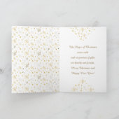 Gelukkig Nieuwjaar 2025 & Gouden Kerst Personages Feestdagen Kaart (Binnen)