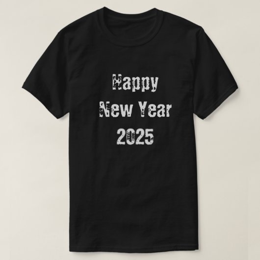 "Gelukkig Nieuwjaar 2025 grafisch T-shirt (Design voorkant)
