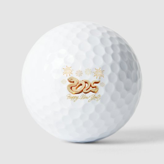 Gelukkig Nieuwjaar 2025 Het Chinese Jaar van de Sl Golfballen (Voorkant)