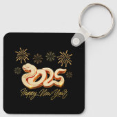 Gelukkig Nieuwjaar 2025 Het Chinese Jaar van de Sl Sleutelhanger (Achterkant)