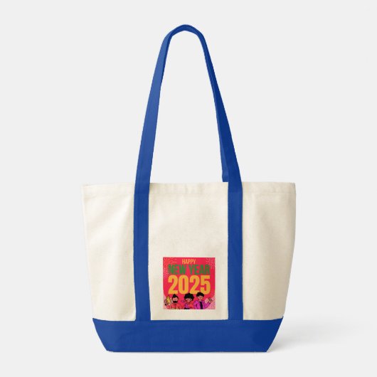 Gelukkig Nieuwjaar 2025 Impulse Canvas tas***** Tote Bag (Achterkant)