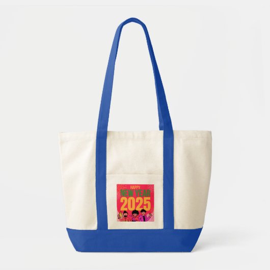 Gelukkig Nieuwjaar 2025 Impulse Canvas tas***** Tote Bag (Voorkant)