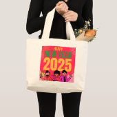 Gelukkig Nieuwjaar 2025 Jumbo Tas (Voorkant (product))