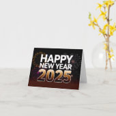 Gelukkig Nieuwjaar 2025 Kaart (Gele Bloem)