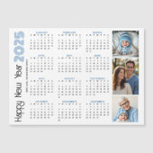 Gelukkig Nieuwjaar 2025 kalender blauw foto (Voorkant)