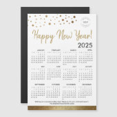 Gelukkig Nieuwjaar 2025 Kalender Your Logo Gold (Voorkant / Achterkant)