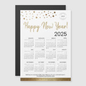 Gelukkig Nieuwjaar 2025 Kalender Your Logo Gold (Voorkant / Achterkant)