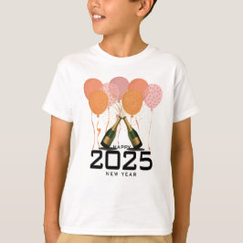 Gelukkig nieuwjaar 2025 kinder t-shirts