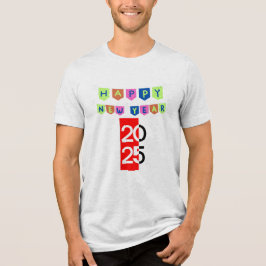 "Gelukkig Nieuwjaar 2025 - Kleurrijk banner T-shir Tri-Blend Shirt