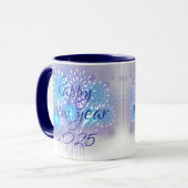 Gelukkig Nieuwjaar 2025 koffie mok (Voorkant links)