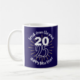 Gelukkig Nieuwjaar 2025 Koffiemok