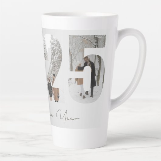 Gelukkig Nieuwjaar 2025 Latte Mok (Rechts)