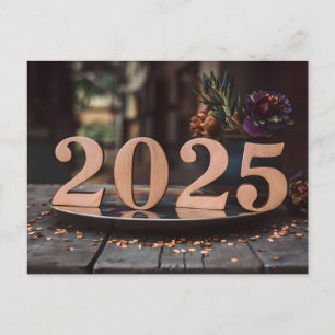 Gelukkig Nieuwjaar 2025 met kleurrijke tekst Feestdagenkaart