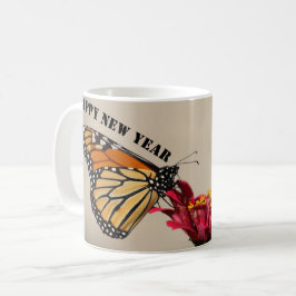 Gelukkig Nieuwjaar 2025 natuurlijke liefde Koffiemok