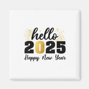 Gelukkig Nieuwjaar 2025 Nieuwjaarsfeest Vrienden F Magneet
