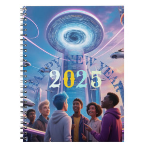 Gelukkig Nieuwjaar 2025 notitieboeken