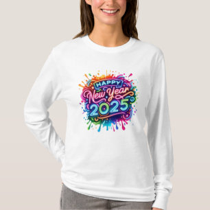 Gelukkig Nieuwjaar 2025 PNG, Sublimatie Ontwerp T-shirt
