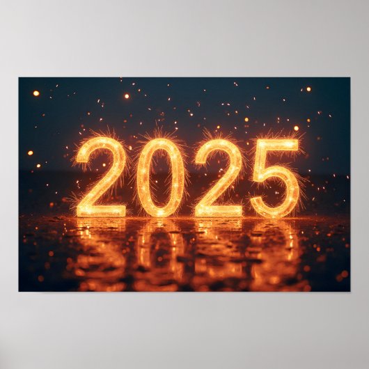 Gelukkig Nieuwjaar 2025 Poster (Voorkant)
