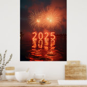 Gelukkig Nieuwjaar 2025 Poster (Keuken)