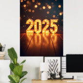 Gelukkig Nieuwjaar 2025 Poster (Thuiskantoor)