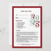 Gelukkig Nieuwjaar 2025 | Recept voor een geweldig Kaart (Voorkant)